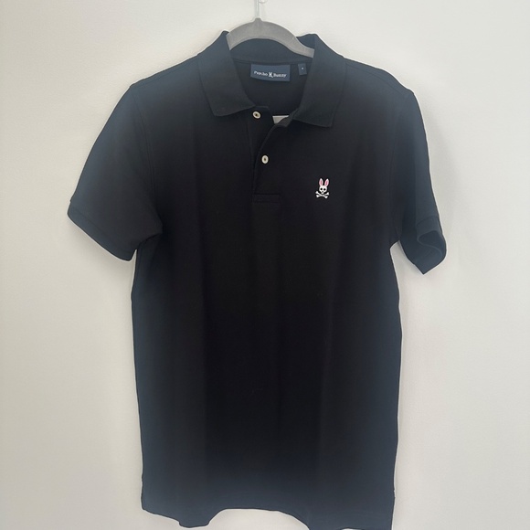 Psycho Bunny Black Classic Pique Polo Shirt - Picture 3 of 5